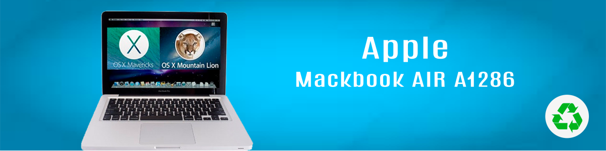 Componentes, repuestos, piezas recuperadas para Ordenador Portátil de la marca Apple, modelo Mackbook Air A1286.
