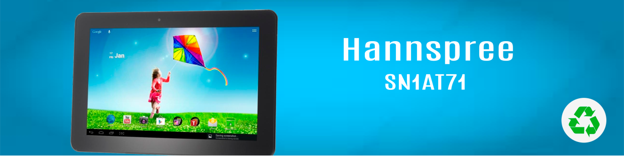 Componentes, repuestos, piezas recuperadas para Tablet de la marca Hannspree, modelo SN1AT71.