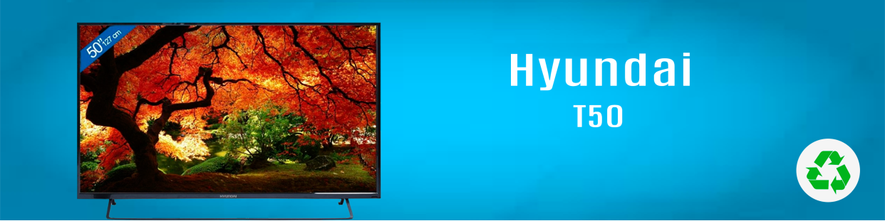 Componentes, repuestos, piezas recuperadas para Televisores (TV) de la marca Hyundai, modelo T50.