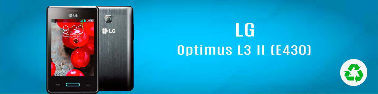 Componentes, repuestos, piezas recuperadas para Teléfonos Móviles de la marca LG, modelo Optimus L3 II (E430).