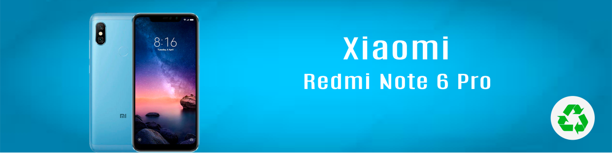 Componentes, repuestos, piezas recuperadas para Teléfonos Móviles de la marca Xiaomi, modelo Redmi Note 6 Pro.